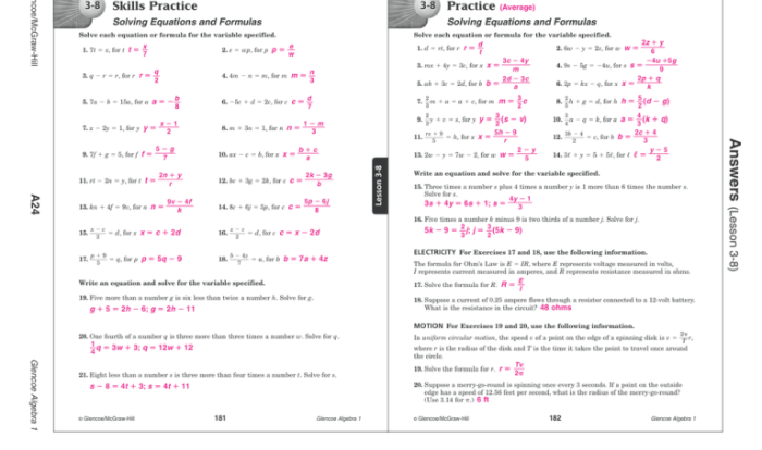 Glencoe pre algebra answer key pdf