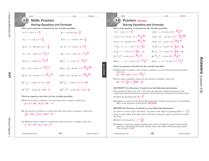 Glencoe pre algebra answer key pdf