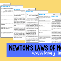 Newton's laws of motion worksheet answers