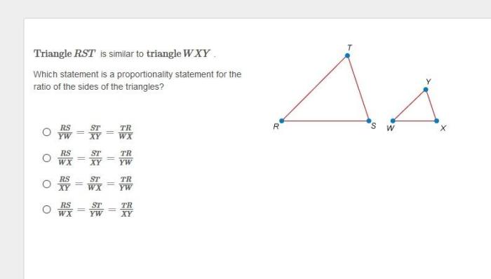 In triangle rst above point w