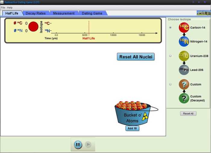 Radioactive dating game lab answer key